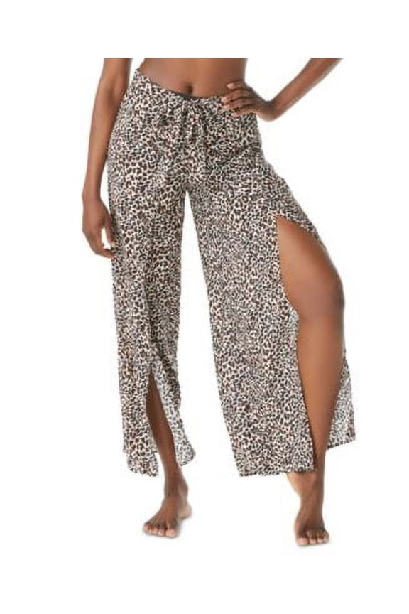 $130 Vince Camuto Wrap Tie-Waist Cover-Up Pants Womens Swimsuit Black Size XS