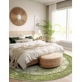 thumbnail image 3 of Unique Loom Bromley Collection Area Rug - Midnight (5' 1" Round Green/Ivory), 3 of 6