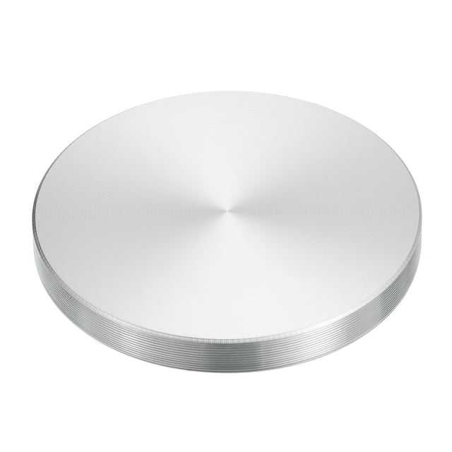 Unique Bargains M8 Fil 60mm de Diamètre Forme Ronde Disque d'Aluminium Matériel 1pack Aluminium Cercle Disque Verre Haut Adaptateur pour Table en Verre