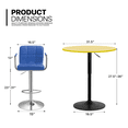 thumbnail image 2 of MoNiBloom 3 Piece Bar Dining and Chair Set, 31.5" Round Cocktail Table and Swivel PU Lether Barstools for office Room Indoor, 2 of 11