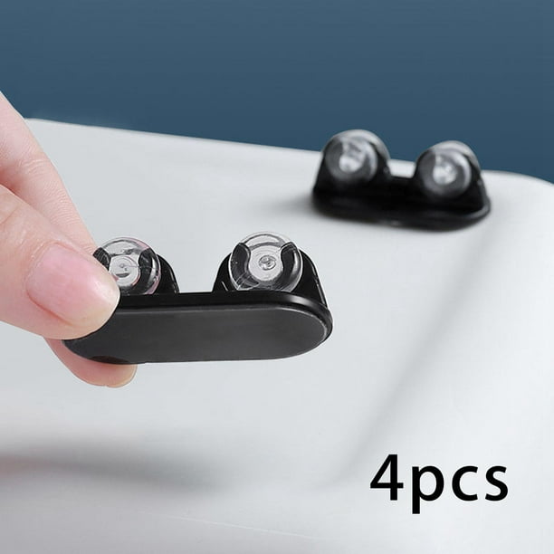 Ruedas giratorias pequeñas de 4 piezas, ruedas giratorias adhesivas de rotación de 360 grados para Negro Cola ruedas ruedas
