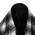 thumbnail image 4 of Fewfanhot Faux Fur Trim Cardigan Plaid Poncho Cape, Open Front Warm Reversible Wrap Shawl Coat for Fall Winter, 4 of 5