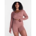 thumbnail image 2 of Athletic Works Women's ButterCore Wrap Top with Built In Bra, Sizes XS-XXXL, 2 of 7