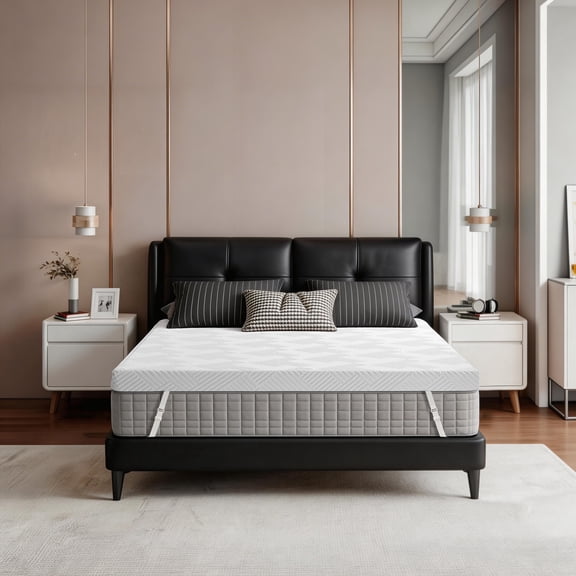 4 Inch Twin Mattress Topper,Medium-Firm Support Memory Foam Topper with Removable Cover,Pressure Relief Bed Topper CertiPUR-US, 75"x38"