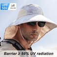 thumbnail image 4 of Sombrero de pescador con sombrilla de verano, sombrero protector solar para montañismo y pesca al aire libre, protector de cuello, color camuflaje, 4 of 5