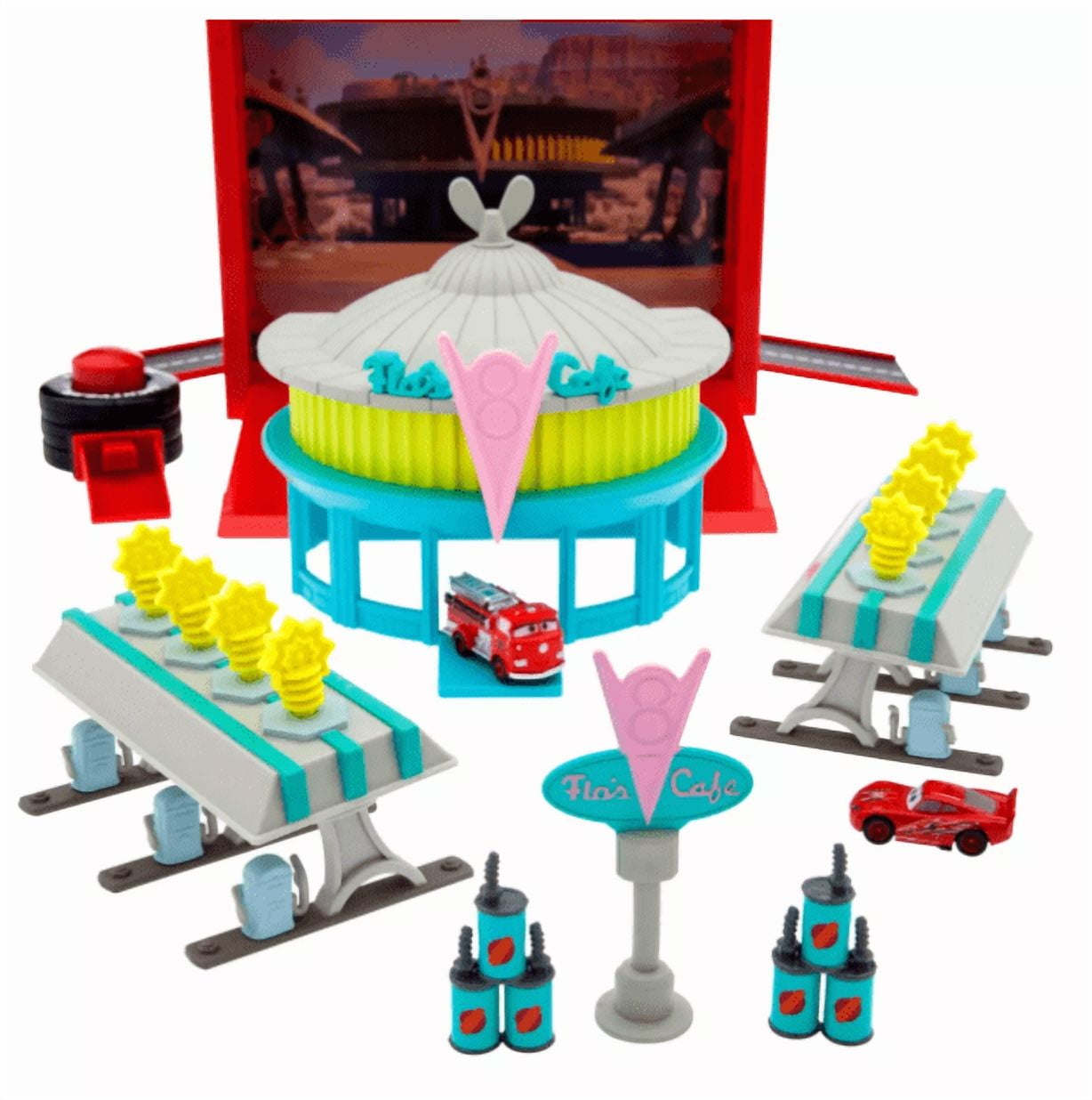 Disney Parks Flo's V8 Cafe On-the-Go Play Set – Cars Play Set Toy