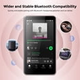 thumbnail image 4 of 80GB MP3 Player with Bluetooth, S2 WiFi MP3 Player with Spotify, Spotify Kids,Audible, 4" Android Audio Music Player (Pink+Pink), 4 of 7