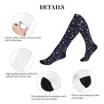 thumbnail image 5 of Lsque Autumn Leaves With Blue Pattern Sport Compression Socks for Men & Women 15-20 mmHg Knee High Nurse Pregnant Running Medical and Travel Athletic, 5 of 6