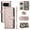 Pink, variant on TECH CIRCLE Phone Case for Google Pixel 10 / 10 Pro Wallet Cover with Shoulder Strap Lanyard Card Holder & Cash Slot Stand PU Leather Flip Cell Zipper for Women Girls,Pink