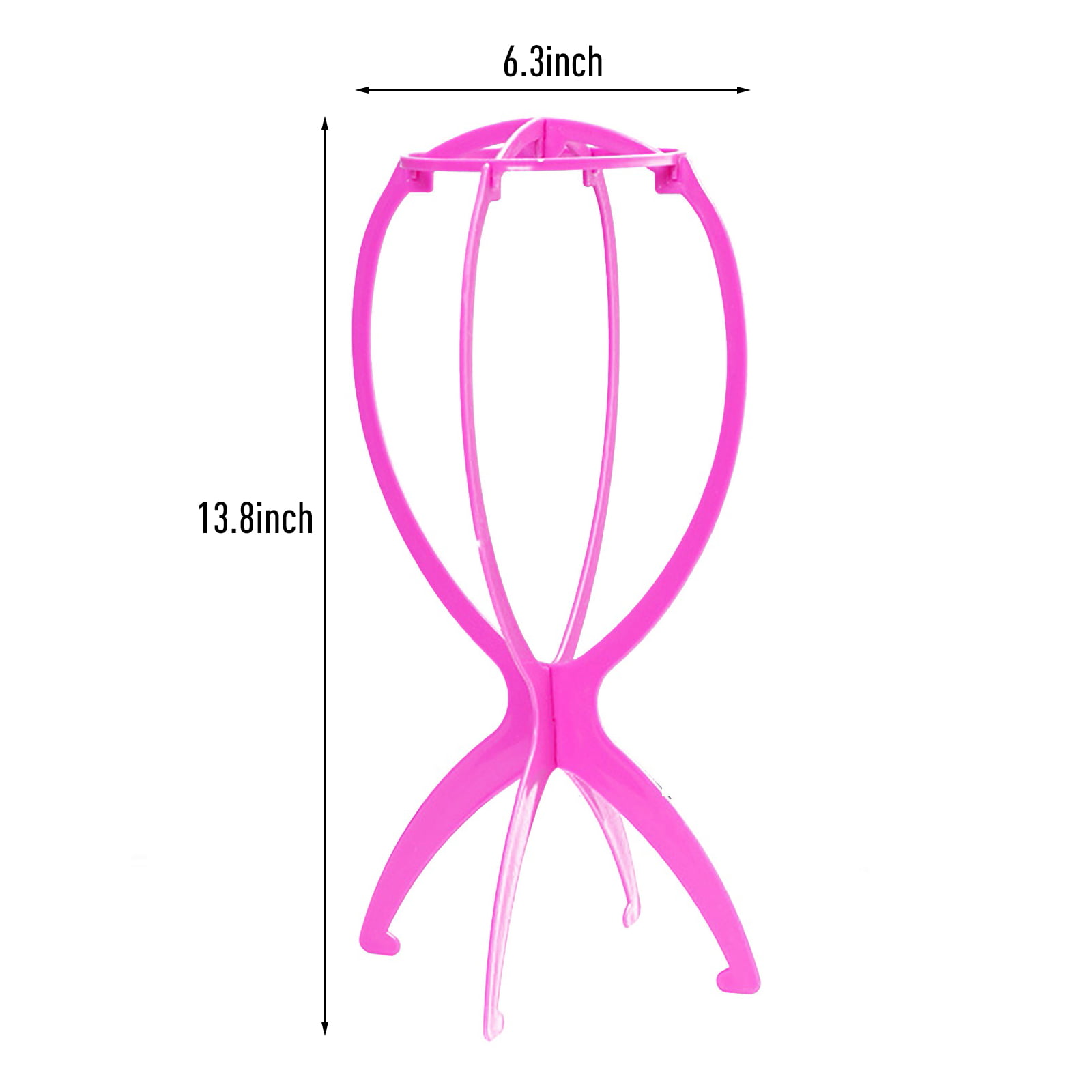 Stands For Long Wigs. Tall Wig Head Stands. Hot Pink. 2 Pack