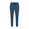 thumbnail image 5 of Olyvenn Fashion Men's Drawstring Sweatpants with Pockets Solid Color Loose Fit Long Pants Jogger Pants Blue 4, 5 of 5