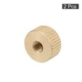 thumbnail image 3 of Knurled Thumb Nuts, 2 Pack M4 x D12mm x H6mm Brass Blind Hole Knurled Thumb Nuts, 3 of 5