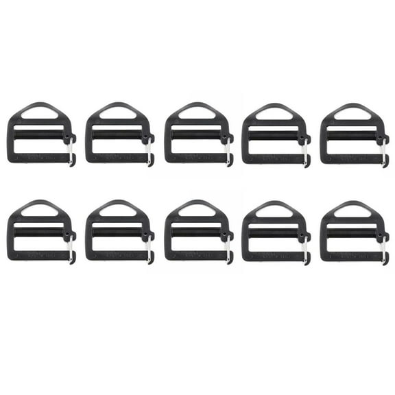 10Pcs Webbing Sliding Button Adjustment Buckle Strap Buckle Backpack Clip 25mm/1inch Plastic Webbing Connecting Clip Set