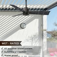 thumbnail image 3 of Matthews Fan Company AK-TB-BK-56 Alessandra 56” Textured Bronze Ceiling Fan with 3 Matte Black Blades, Remote Control, Indoor/Outdoor Wet Rated, 3 of 6