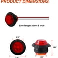 thumbnail image 6 of LINLIN Round Trailer Side Marker Lights,Universal 3/4" LED Front Rear Side Marker Indicators Light 12V/24V Bullet Clearance Marker Light Caravan SUV Trailer Wagon Recovery Truck Marker Light, 6 of 7