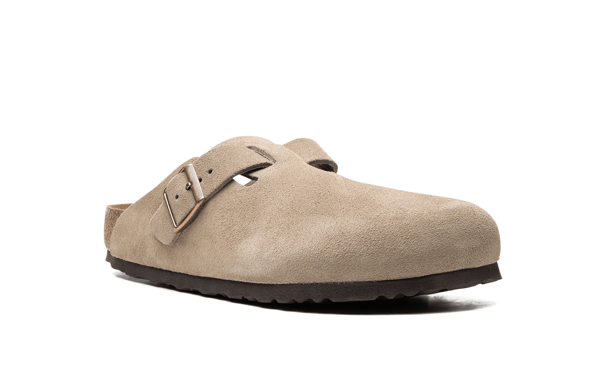 Birkenstock Women's Boston Soft Footbed Suede Leather Clog, 40, Grey