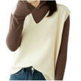 thumbnail image 1 of AherBiu Sweater Vests for Women V Neck Sleeveless Pullover Knitted Tops Solid Color Basic Tank Sweaters, 1 of 3