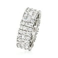 thumbnail image 2 of Ross-Simons 3.85 ct. t.w. Baguette and Round CZ Eternity Band in Sterling Silver, Women's, Adult, 2 of 5