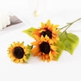 thumbnail image 2 of Dalrosia 3PCS Sunflowers Artificial Flowers Long Stems Fake Silk Sunflowers Arrangement for House Wedding Garden Outdoor Party Decoration, 2 of 2