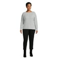 thumbnail image 2 of Terra & Sky Women's Plus Size Slim Fit Pants, 27" Inseam for Regular, 2 of 5