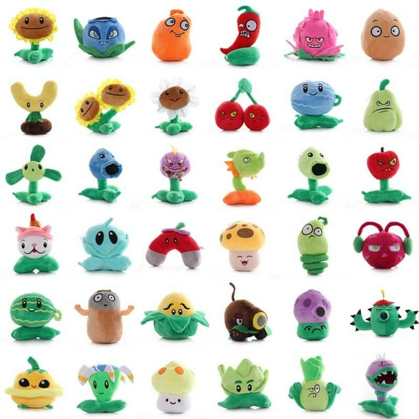 1pc 13-20cm Plants vs Zombies Plush Toys for Children PVZ Doll Sunflower Melon Scooter Stuffed Animals zhangyuxiang LED
