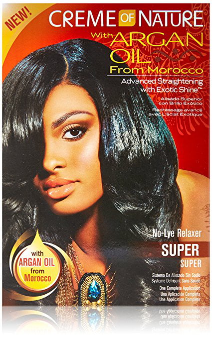 2 packs Creme of Nature with Argan Oil Straightening Hair No-Lye Relaxer Super 