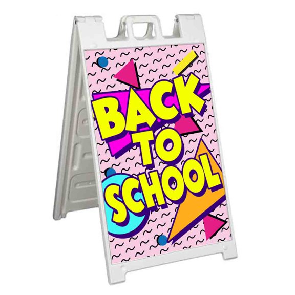 Back to School (24" X 36") Standard A-Frame Signicade, Includes Decal Applied To Stand