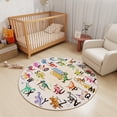 thumbnail image 5 of Janvonne Dinosaur Alphabet Kids Area Rug - Soft ABC Learning Carpet, Non-Slip Washable Play Rug for Nursery Playroom Bedroom,47in, 5 of 9
