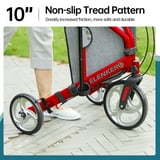 Elenker 3 Wheel Walker for Seniors, Foldable Rollator Walker with 10 ...