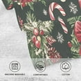 thumbnail image 5 of Yayeee 100% Cotton Hand Towels for Bathroom 16" x 28" Soft Absorbent Kitchen Towel, Black Christmas Holly, 5 of 7