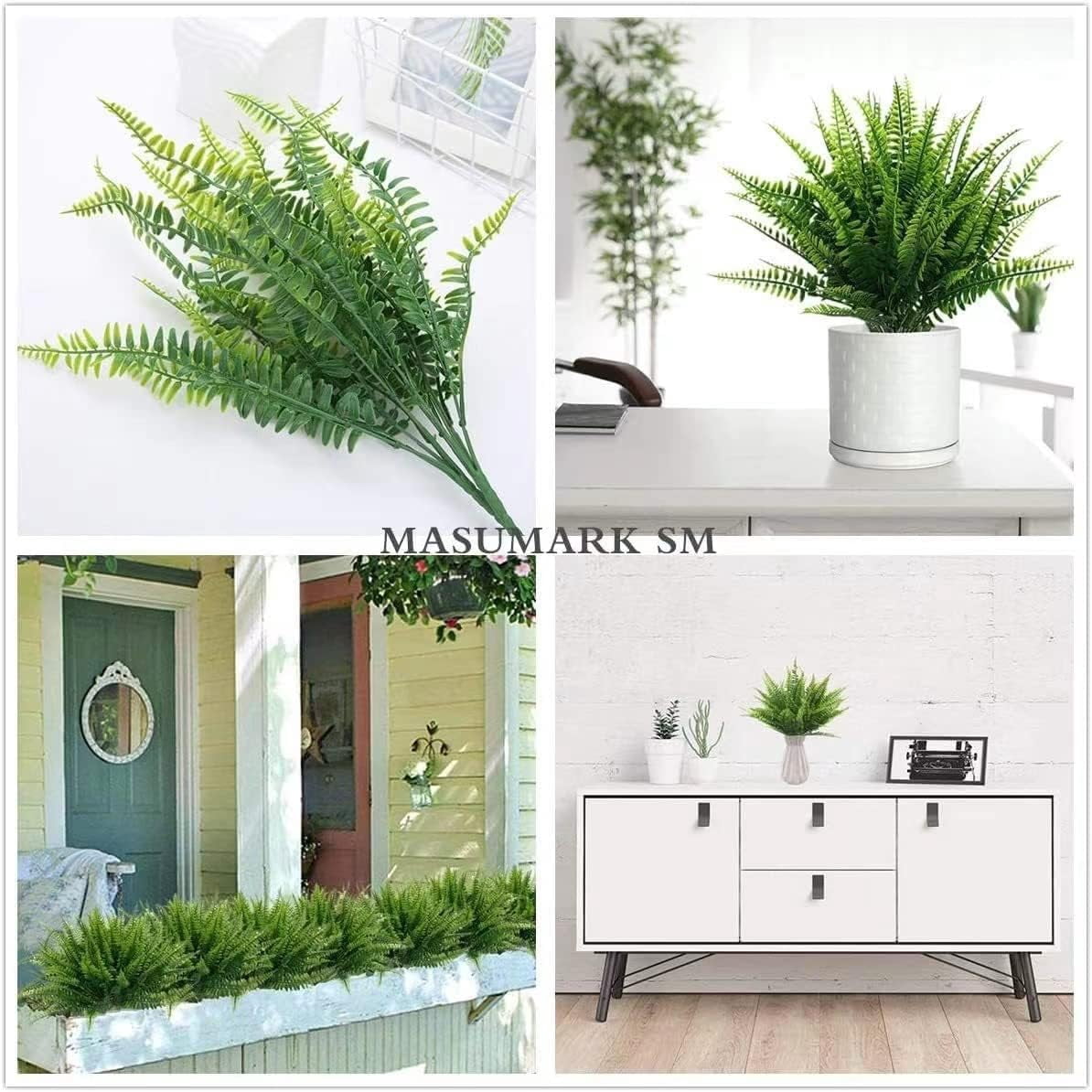 Morttic Morttic 10 Bundles Artificial Boxwood Plants Shrubs Artificial Flowers for Outdoors UV Resistant Greenery Foliage Spring Garden Farmhouse Office Patio Wedding Decor Indoor Decoration