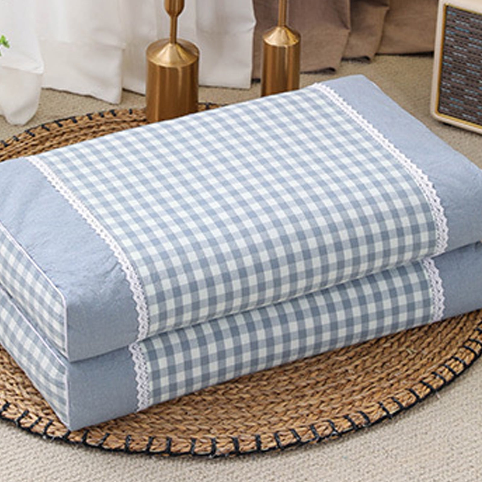 Nkmbld Cooling Pillow Hotel Quality Fluffy Bed Pillow Adult Cervical Pillow Whole Buckwheat Pillow, Standard/Queen, Blue