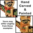 thumbnail image 3 of Zeckos 20 inch Light Brown Wood Carved Northwest Coast Totem Sculpture Home Decor, 3 of 13