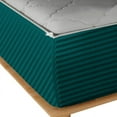 thumbnail image 5 of Zipper Fitted Sheet, (Queen Size 60x80) 15 Inch Deep Pocket, 100% Egyptian Cotton, 800 TC, Stripe Teal Color., 5 of 7