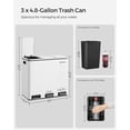 thumbnail image 5 of 14.4 Gallon Trash Can Kitchen Garbage Can Recycle Bin with Soft-Close Lids Pedals and Inner Buckets for Kitchen Stainless Steel White, 5 of 9