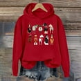 thumbnail image 2 of Women Blouses Women Sweatshirt Graphic Ladies Cowl Neck Sweatshirt Womens Sweatshirts Hoodies plus Tunic Cropped Womens Half Zip Sweater Comfortable Winter Warm Hoodie Coat Cute Red XL, 2 of 4