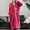 Hot Pink, variant on Comfortable Fit Postpartum Maternity Maternity Nursing Set Robe Bathrobe Lengthening Keep Warm Lapel Same Style Long Sleeve