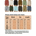 thumbnail image 2 of Voguele Ladies Shorts Summer Casual Linen Loose Cargo Travel Short Pants Elastic Bottoms Dark Khaki L, 2 of 3