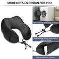 thumbnail image 6 of VIIWII Travel Pillow for Adults Memory Foam Neck Pillows for Sleeping on Airplane Lightweight Black, 6 of 7