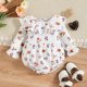 thumbnail image 2 of Body De Bebé Canastilla Onesies Para Niños Pequeños Niñas Niños Mameluco Floral De Manga Larga Mono Mameluco Infantil Blanco Odeerbi LM103-6179, 2 of 9