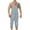 Light blue, variant on cllios Bib Overall Shorts for Men Casual Fashion Solid Breast Pocket Denim Ripped Shorts Straight Type Overalls