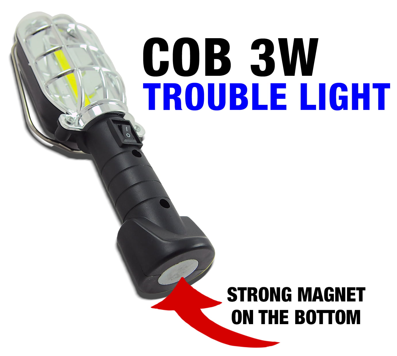 3 COB Trouble Magnetic swivel Hook Work Light ~ New 