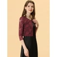 thumbnail image 4 of INSPIRE CHIC Cardigan Court en Dentelle Florale pour Femmes, 4 of 4