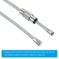 thumbnail image 5 of Uxcell 6" Wire Keychain Cable 5 Pack Stainless Steel Key Ring Loop Silver, 5 of 6