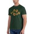 thumbnail image 4 of Pretty Sunflowers Men'S Basic Short Sleeve T-Shirt Dark Green 5x-Large, 4 of 5