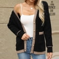 thumbnail image 6 of Women's Autumn And Winter Lazy Style Fashionable Casual Knitted Sweater Cardigan Long Sleeved Cardigan Jacket Ladies Front Open Sweater Womens Heavy Cardigans Long Sleeve Oversized Cardigan Sweaters, 6 of 8