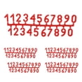 thumbnail image 1 of Juego de 5 marcos de números de plástico para identificación de tarjetas de apicultura, marcador de colmena digital rojo, 1 of 7