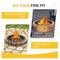 thumbnail image 4 of 36 Inch Metal Ring; Large Portable Outdoor Firepit for Backyard, Camping, Patio, Wood Burning, 4 of 6