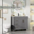 thumbnail image 2 of 36" Freestanding Bathroom Vanity with Ceramic Sink Top, Faucet, Classic Tapered legs, 2 of 8