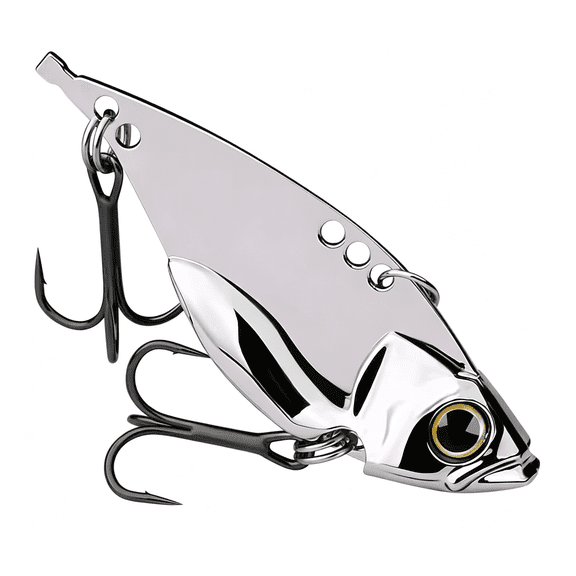 BESTSKY 5 Pack Metal Blade Baits for Bass Fishing Lures Hard Metal Fishing Spoons Crankbaits Swimbaits for Trout Walleye Crappie Saltwater Blade Bait Fishing
